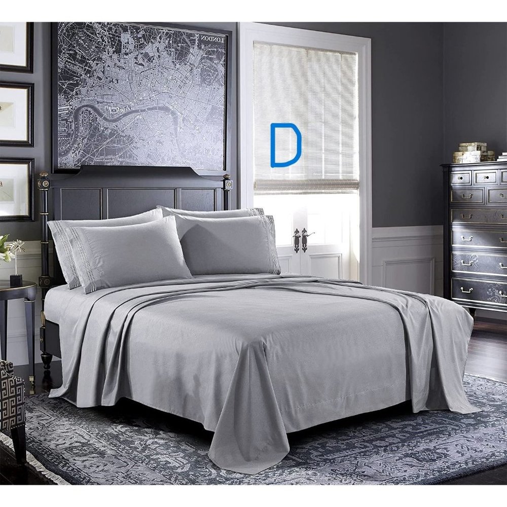 6 Piece Bed Sheets - Cal King, King, Queen , Full  Sheet Set [6-Piece,] … - Picture 10 of 11